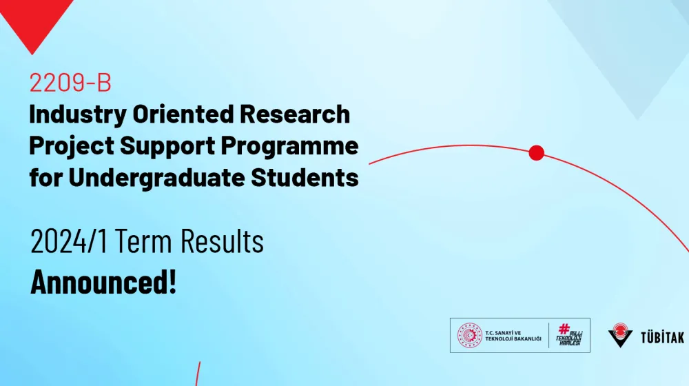 The scientific evaluation results of the 2209-B Industry Oriented Research Project Support Program for Undergraduate Students for the 2024/1 term have been announced!