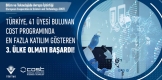 Türkiye COST Katılım İstatistiklerinde Önemli Başarılara İmza Attı